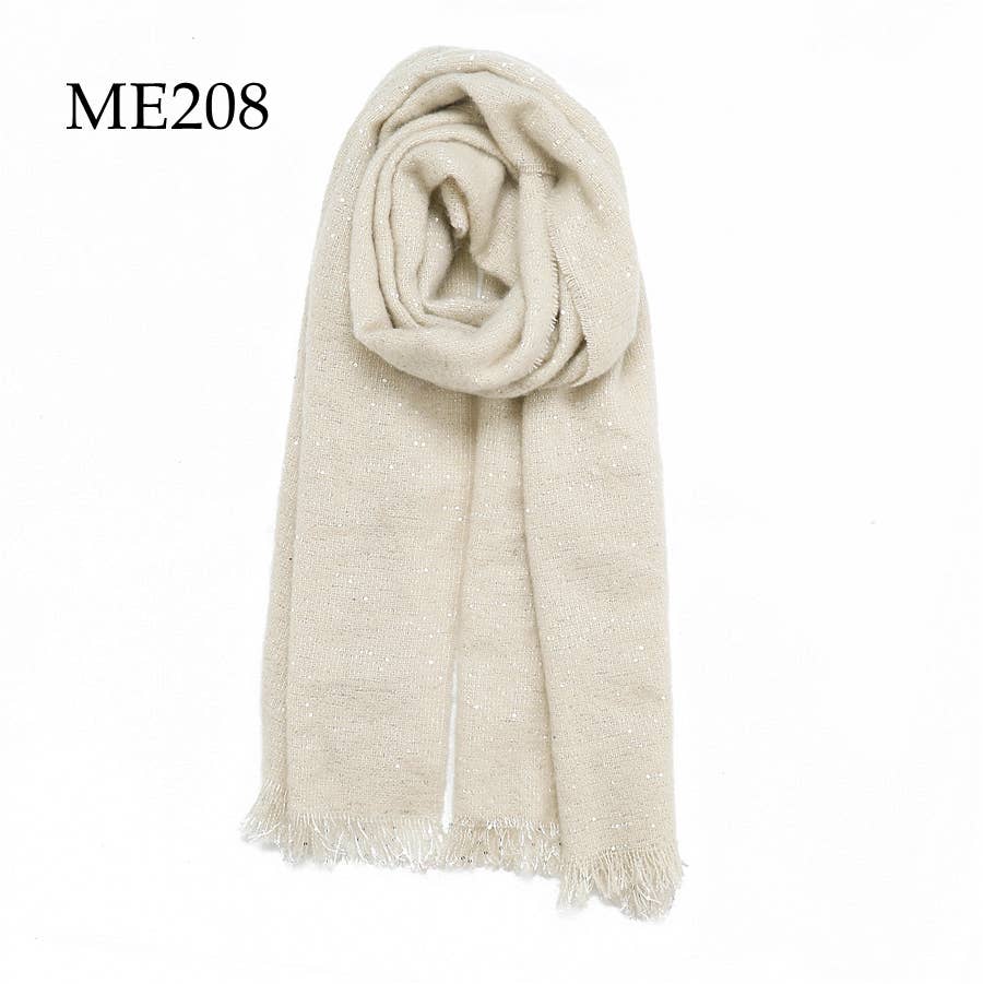 Adorro – wholesale Scarf – Women's – Soft Chunky Knit Metallic Shimmer Solid Scarf (14 colors) 13