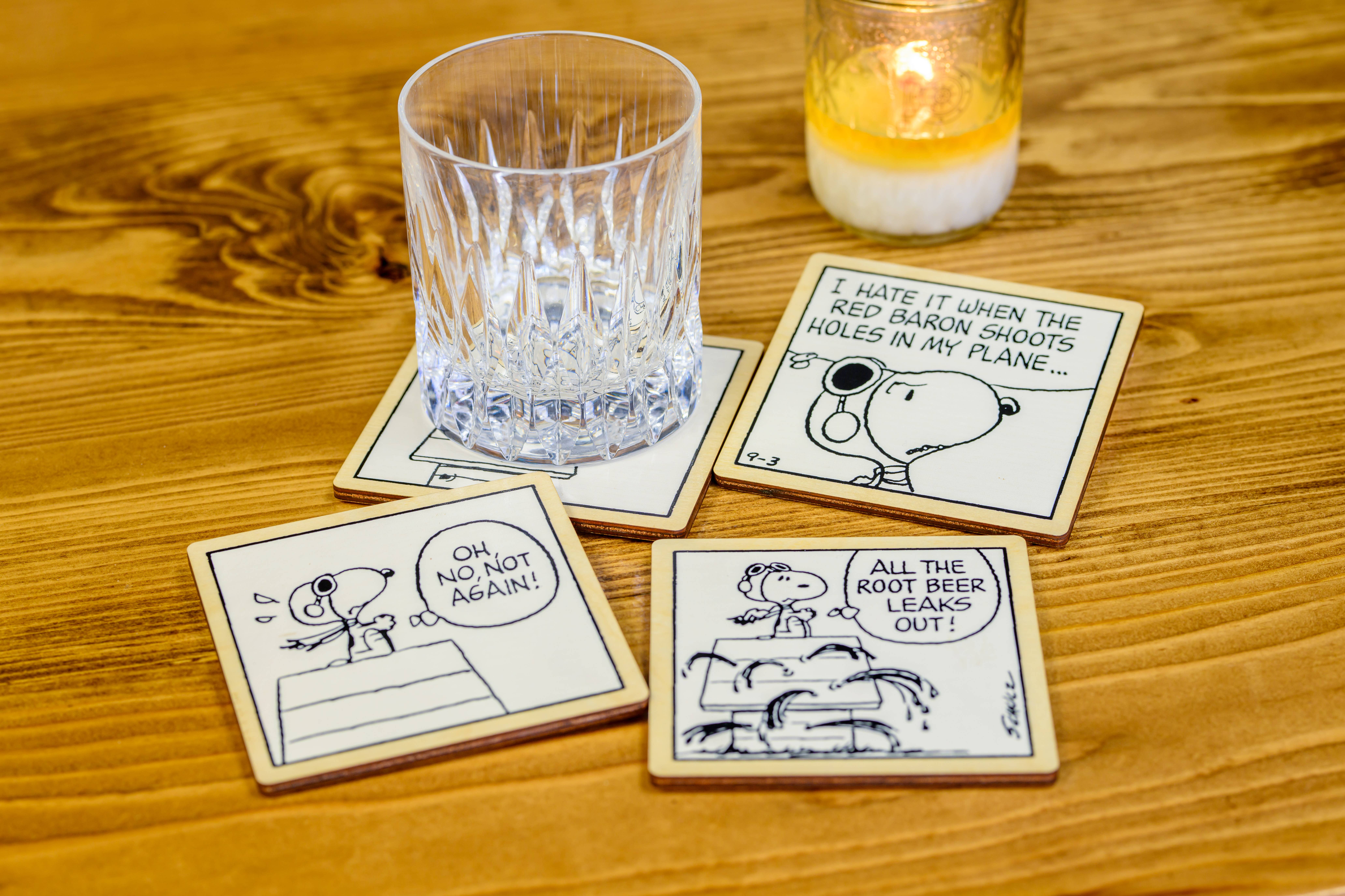 LaserMach - Wholesale Onderzetters - Peanuts® / Snoopy Onderzetter Set – 3 sept. 1980 (Set van 4)10