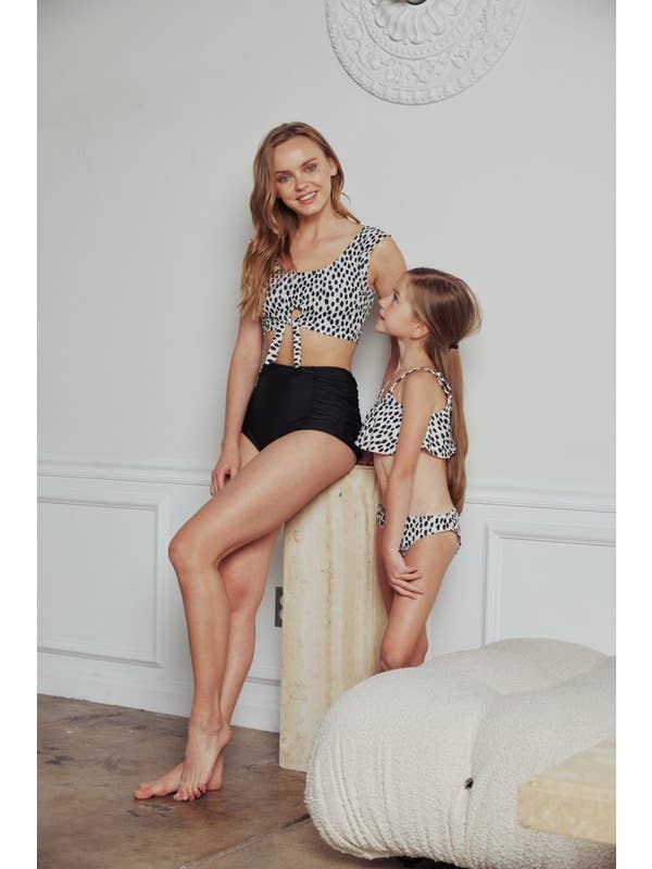 MARINA WEST SWIM - Wholesale Two Piece Swimsuit - Kids - Girls Flutter top moderate two piece bikini - Serval