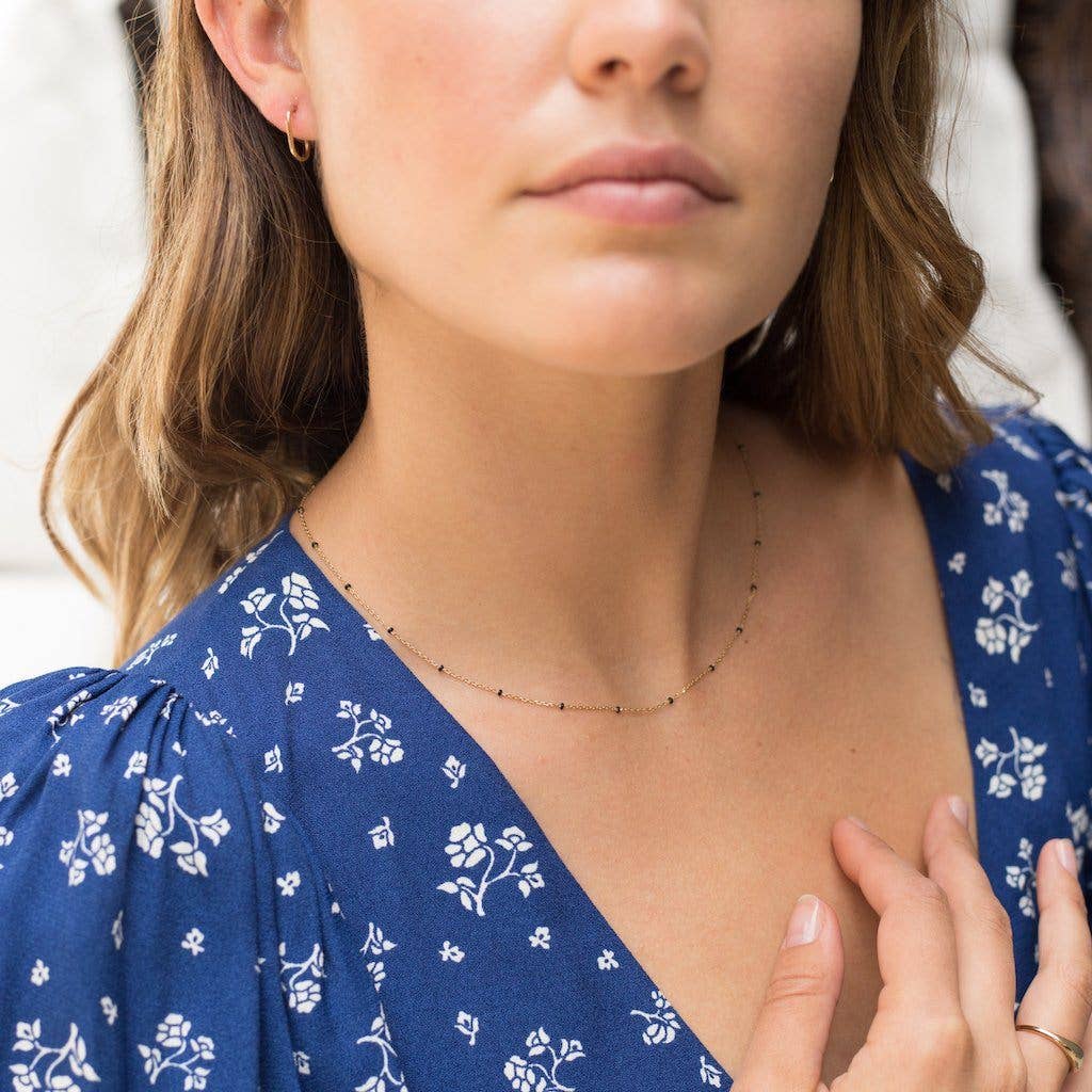 Honeycat Jewelry - Wholesale Link & Chain Necklace - Mary Beaded Chain Necklace15