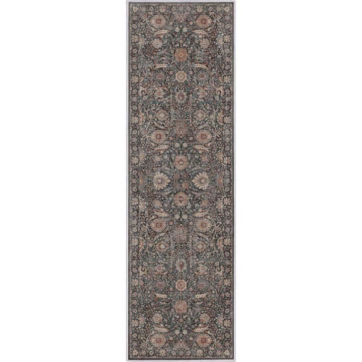 Well Woven - Wholesale Area Rug - Liana Vintage Oriental Charcoal Grey Flat-Weave Rug6