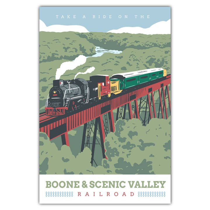 Cartolina Boone & Scenic Valley Railroad per la vendita all'ingrosso da parte di Bozz Prints
