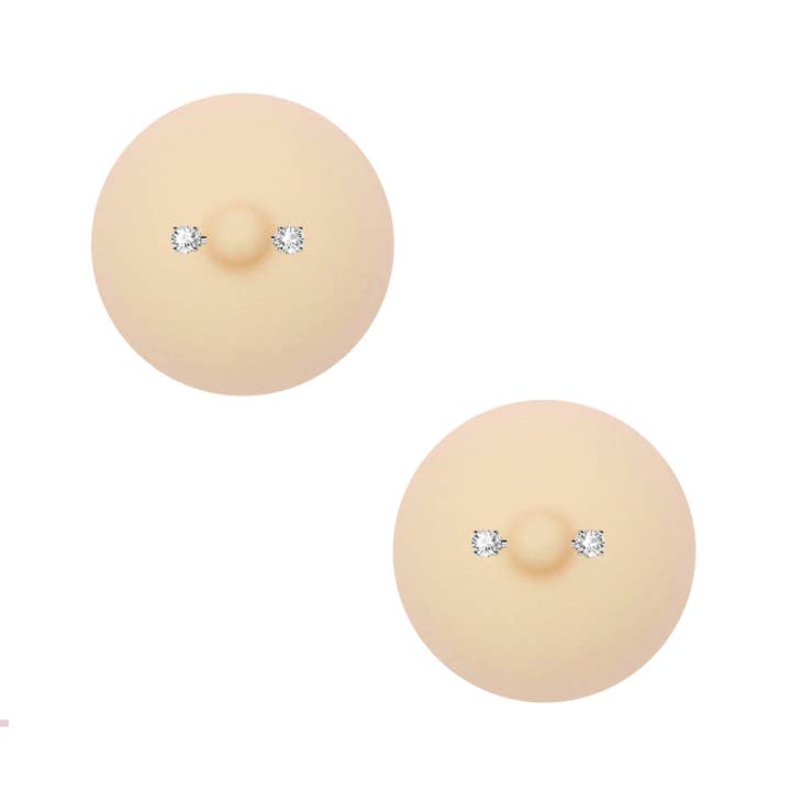 NuNip Peek A Boo Piercing Nude Nipple Reusable Silicone Nipple Cover Pasties for wholesale on Faire