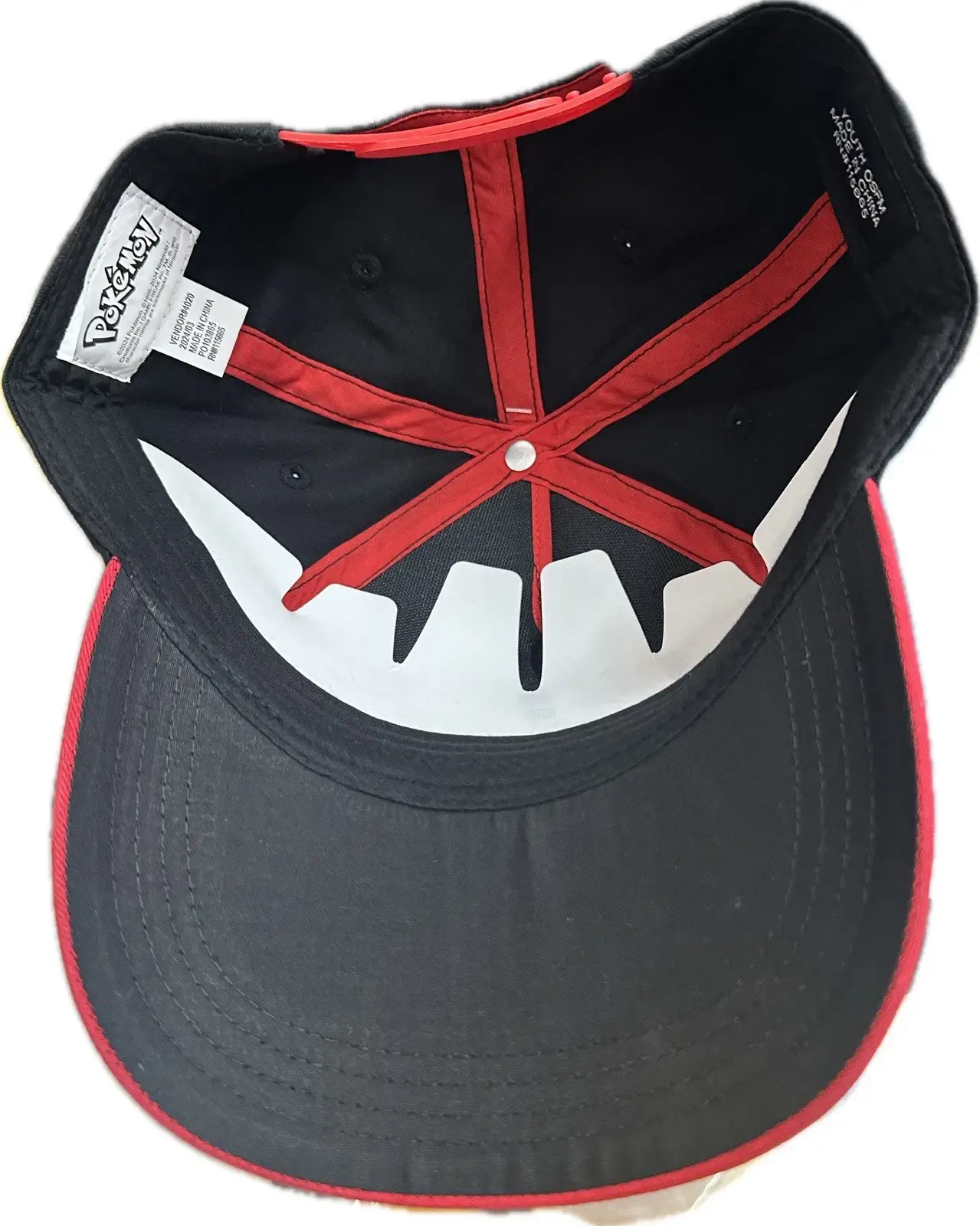 The Zoofy Group , LLC - Wholesale Baseball Cap - Kids - POKEMON PIKACHU CAP- BLACK & RED2