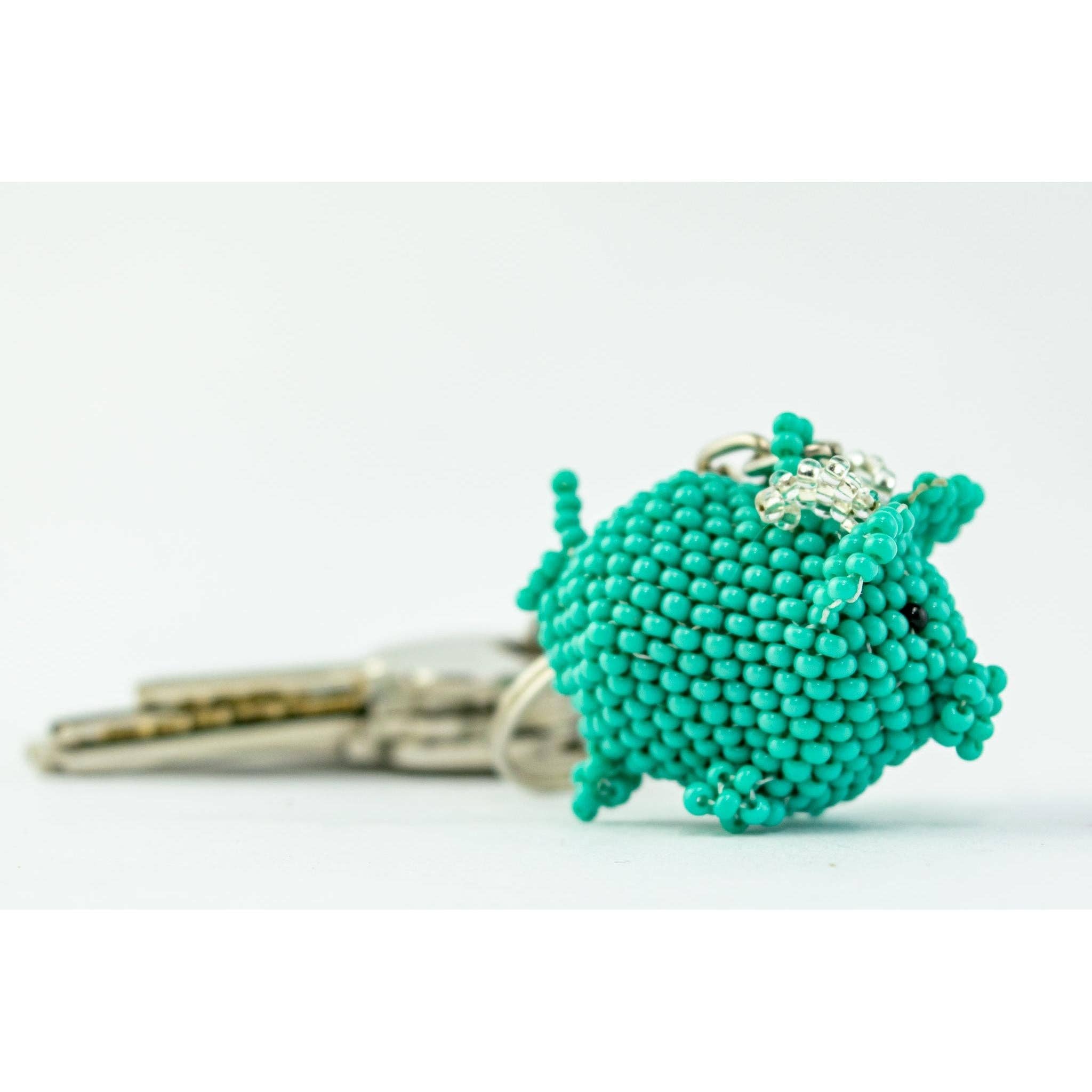 Lumily - Wholesale Keychain - Women's - Flying Pig Seed Bead Pink Handmade Keychain - Guatemala7