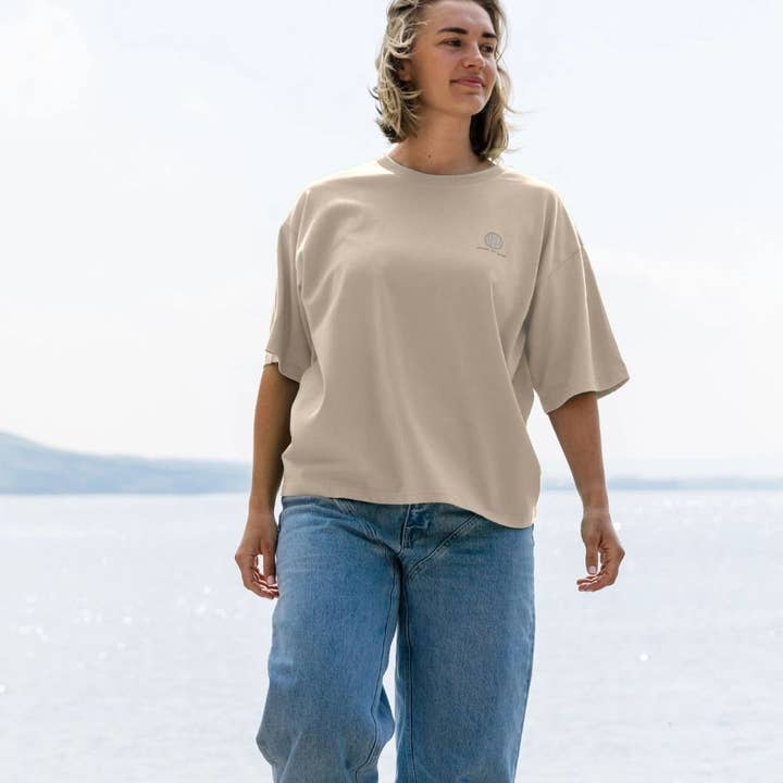 Womens Graphic Tees- Surf School Graphic Oversized T-shirt for wholesale by Union of Surf