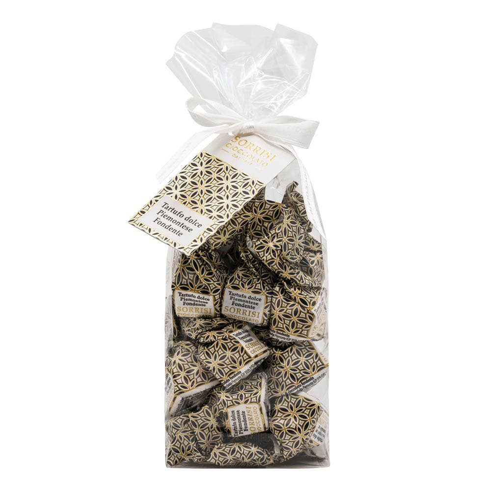 Boella & Sorrisi – Großhandel Schokolade – Boella & Sorrisi Dunkle Schokoladen-Trüffel mit Piemonteser Haselnuss IGP, 200 g0