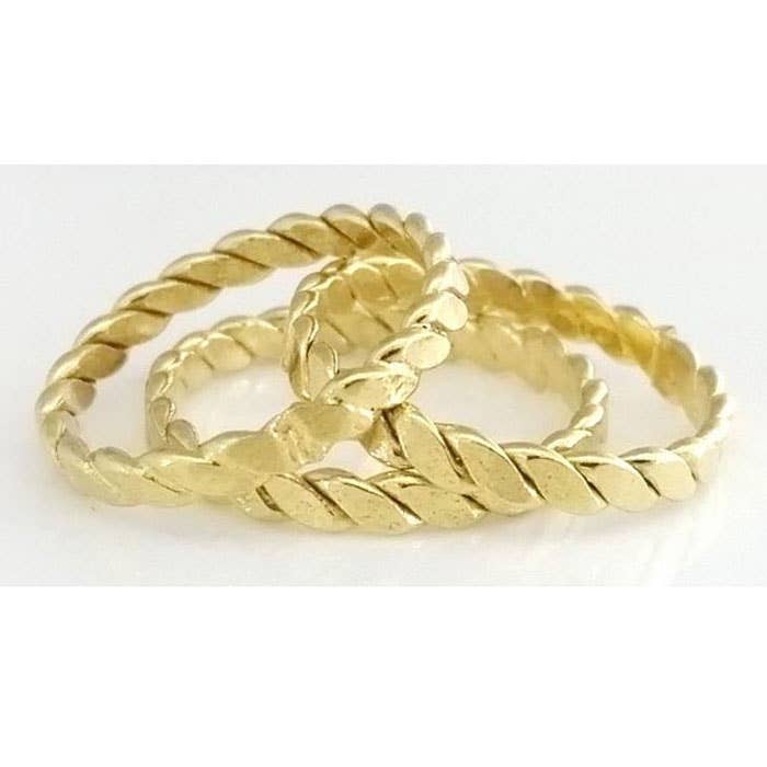 Geflochtene goldene Bronzeringe für den Großhandel von Costello International