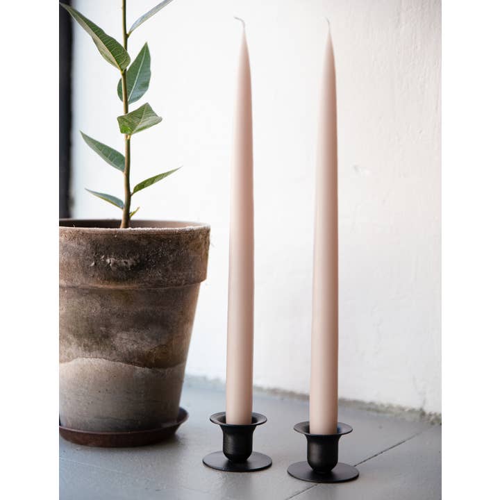 Twilight Collection - Wholesale Tapered Candle/Candlestick - Flax Danish Taper Candle | 12 Pack