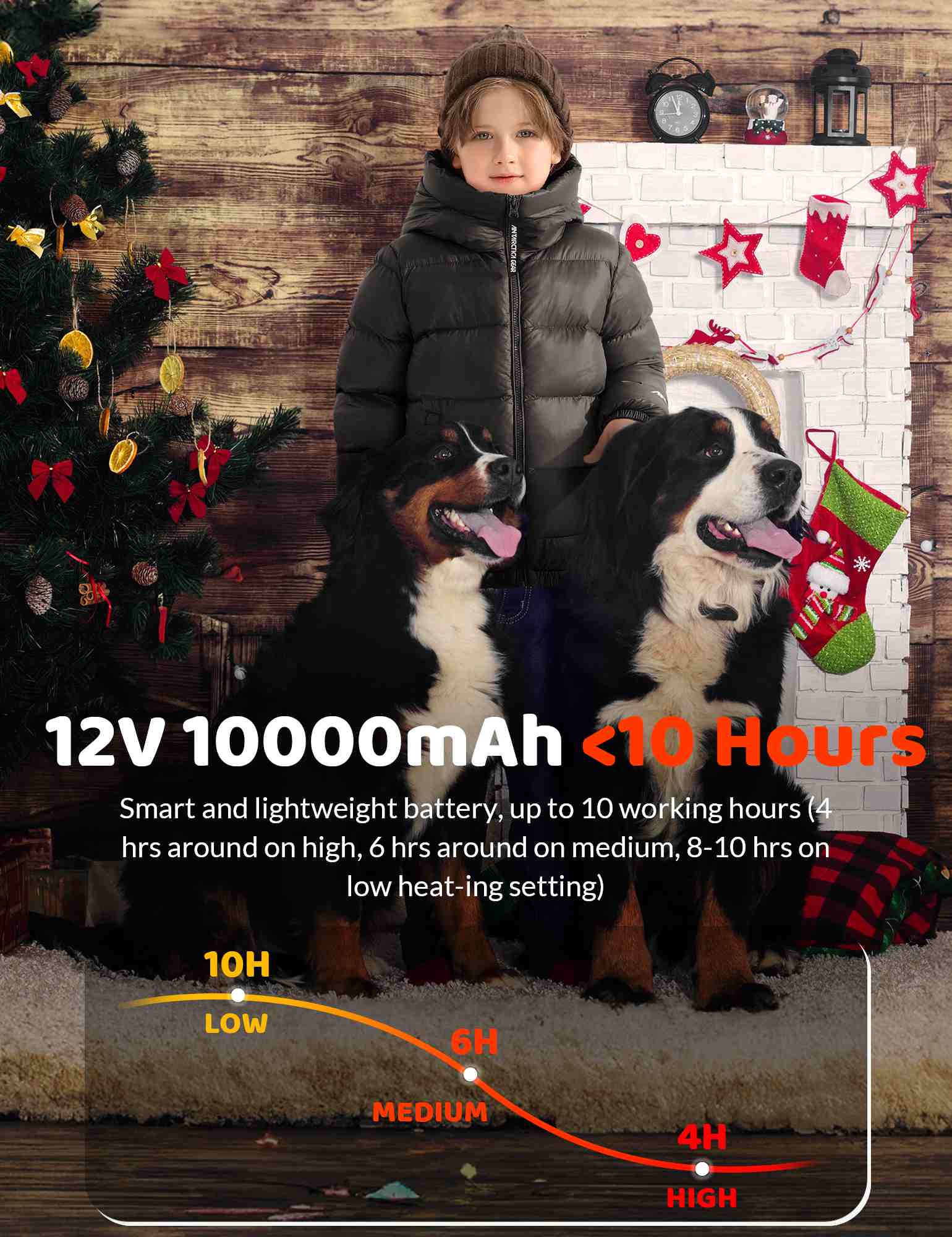 Antarctica Outdoors - Wholesale Puffer Jacket - Kids - Antarctica Gear Kid Heated Jacket with 12V/5A 10000 mAh Battery Pack Winter Coat for Boys Girls Heated Coat5