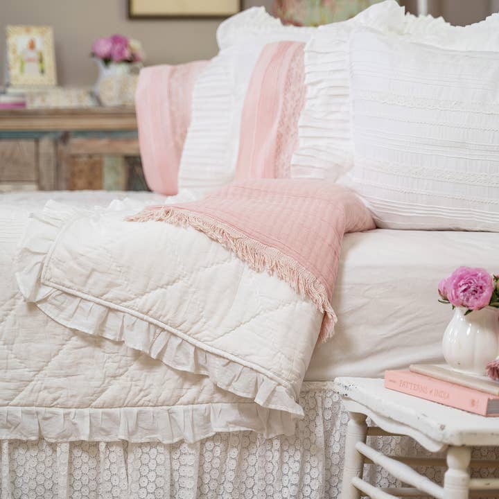 Pretty Pintuck Quilt for wholesale by April Cornell