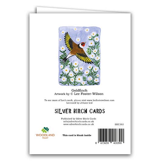 Silver Birch Cards - Wholesale Everyday Greeting Card - Blank Greeting Card ''Goldfinch"1
