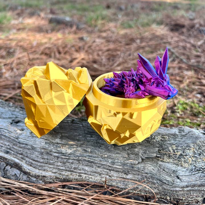 NumanPrints - Wholesale Fidget Toy - Kids - Baby Crystal Dragon & Egg Gift Idea 3D Printed Fidget Toy