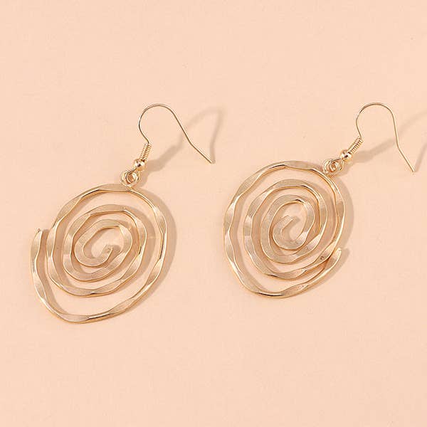 MoodGold - Wholesale Dangle Earrings - Geometric Hollow Solid Color Drop Earrings3