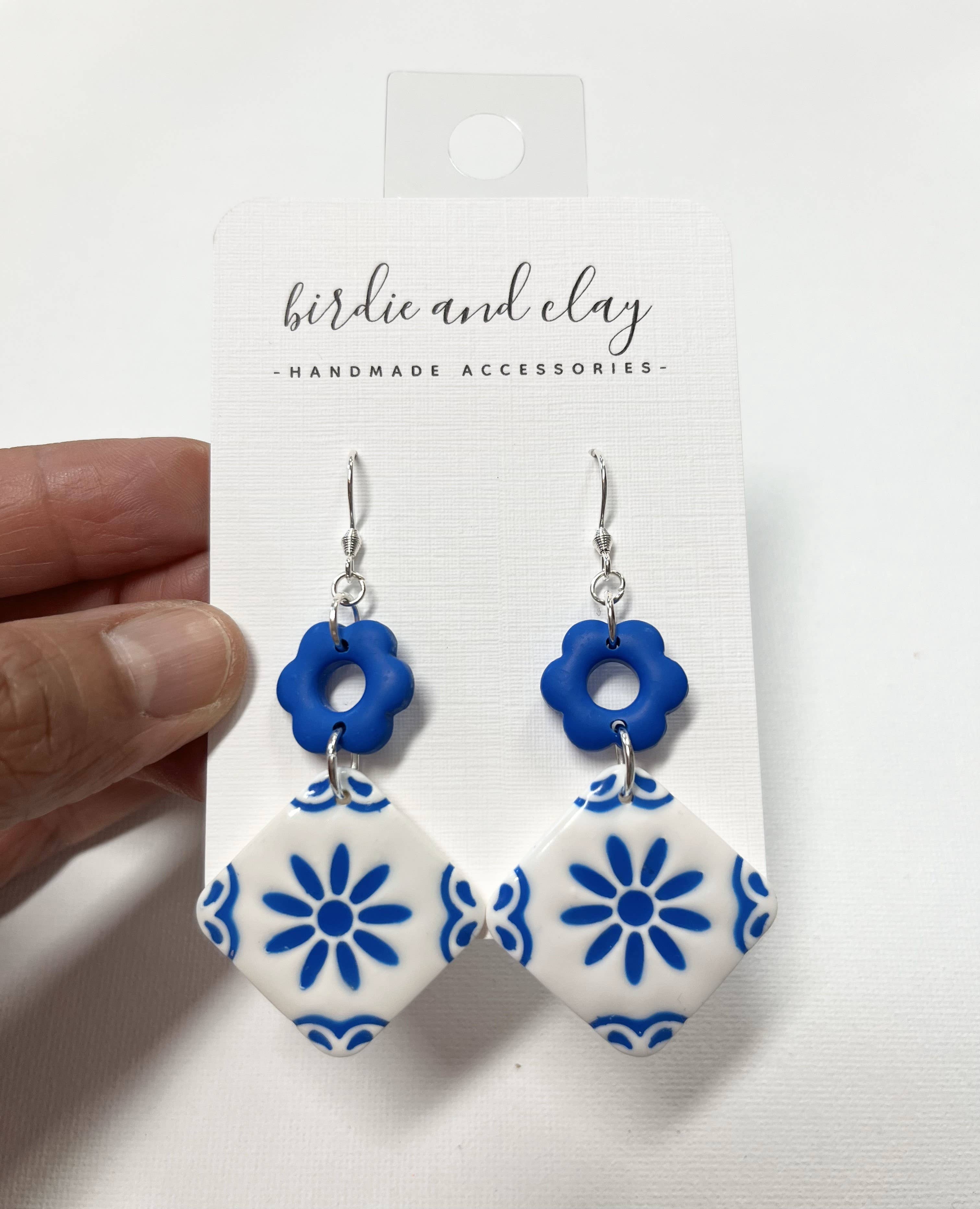 Birdie & Clay - Wholesale Dangle Earrings - Talavera Earrings, Spanish Tile Earrings0