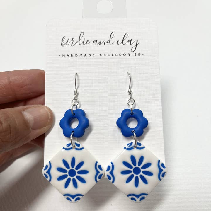 Birdie & Clay - Wholesale Dangle Earrings - Talavera Earrings, Spanish Tile Earrings