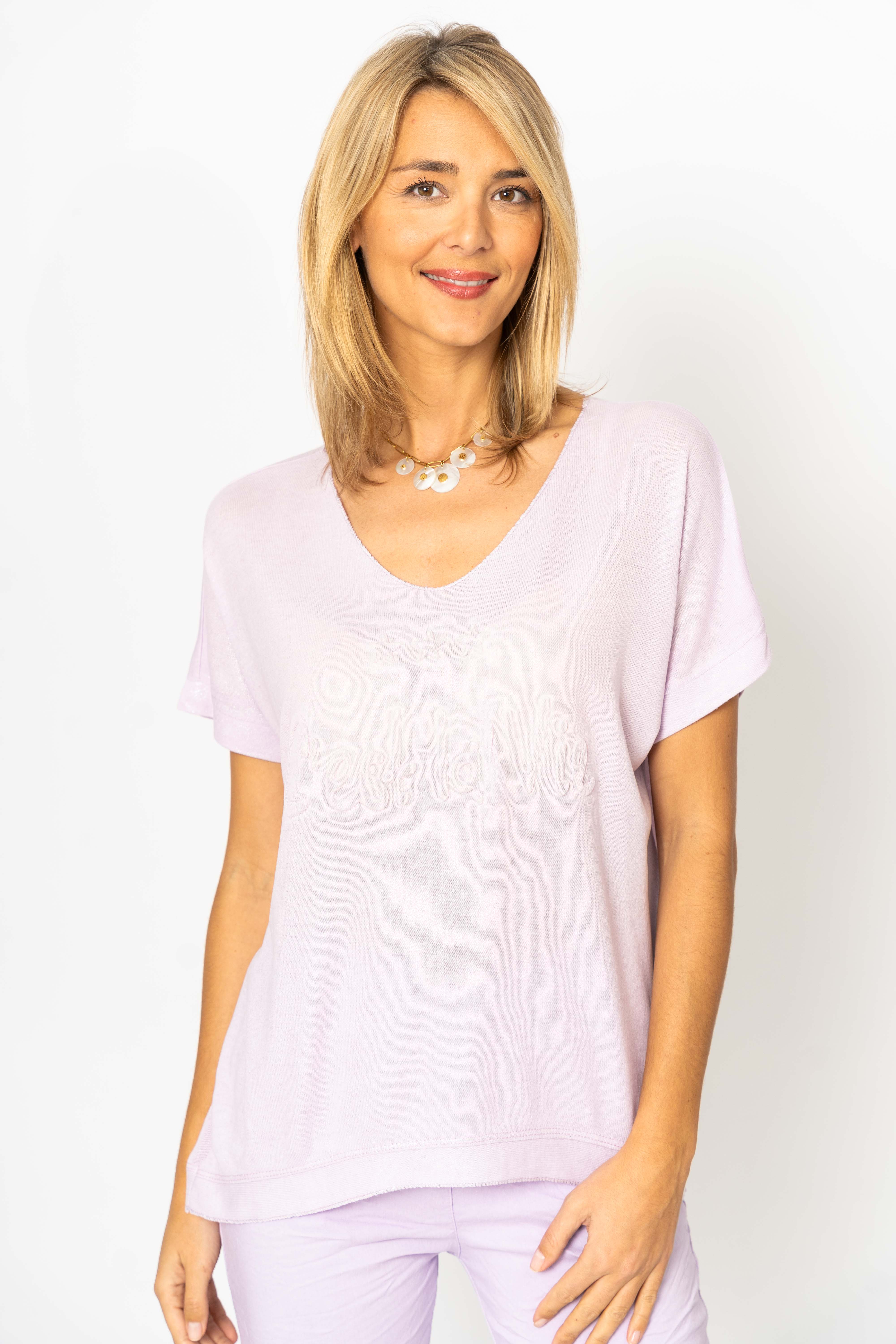 Look Mode Usa – Engroshandel T-shirt – til kvinder – T-shirt C'est la Vie6