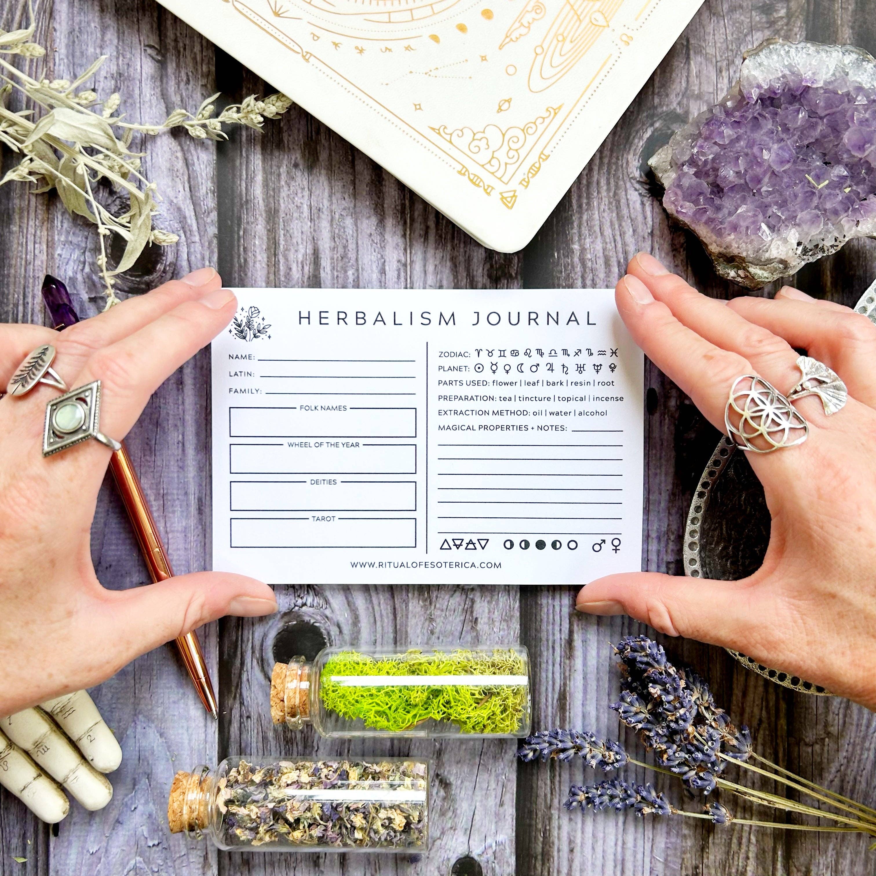 Ritual of Esoterica - Wholesale Journal/Diary - Herbalism Journal Sticky Notepad2