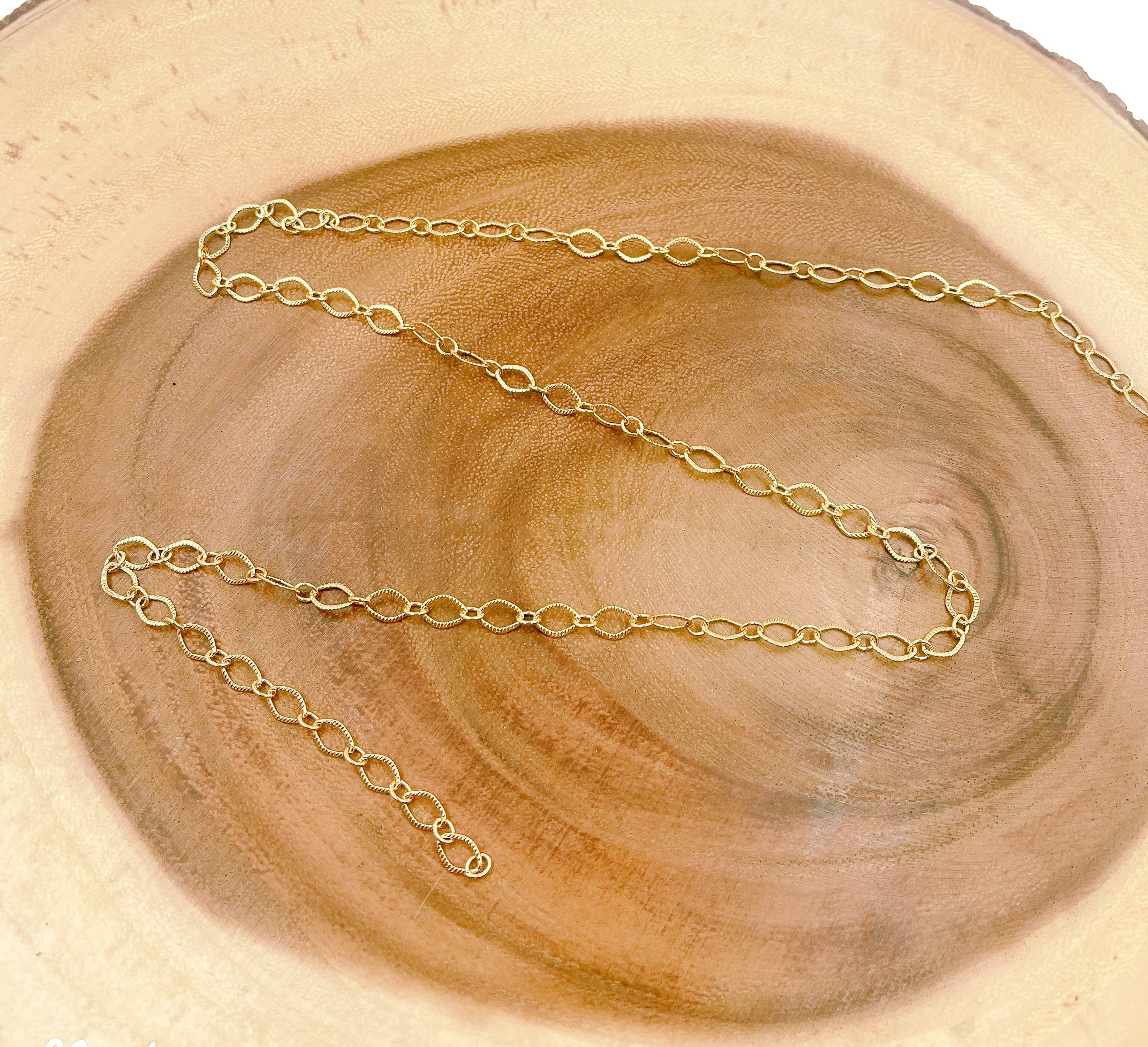 Beads Creation - Wholesale Link & Chain Necklace - Oval Rolo Link Chain by Foot, Diamond Shape Chain, CH2402