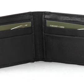 Leather Impressions Inc - Wholesale Wallet - Men's - Slim Wallet with ID Window and Magnetic Money Clip