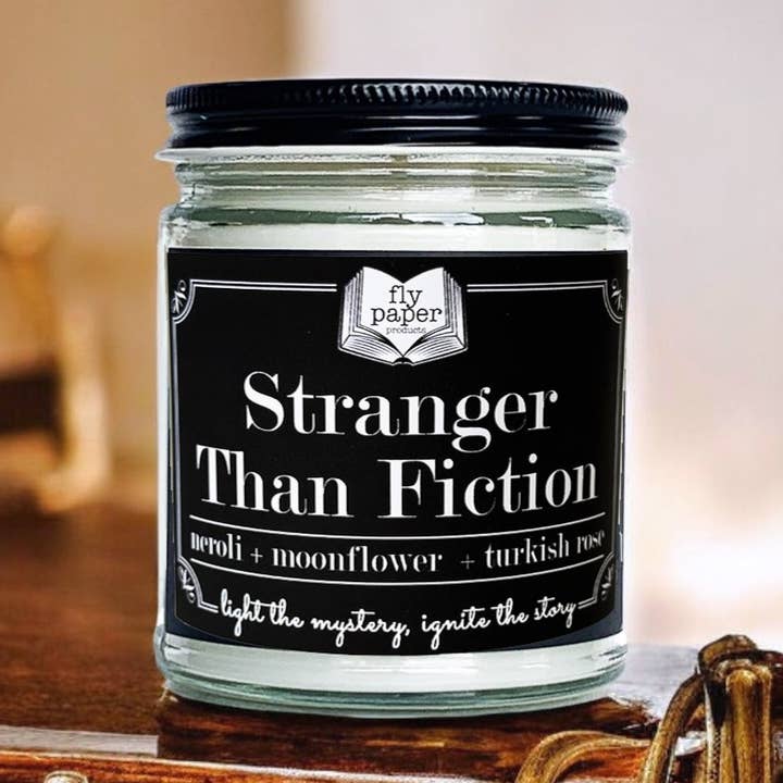 Stranger Than Fiction 9 oz Candle Neroli + Moonflower for wholesale by Fly Paper Products
