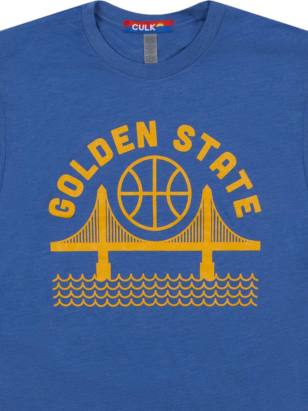 Culk - Wholesale Screen Printed T-Shirt - Unisex - Golden State Unisex Tee Blue1