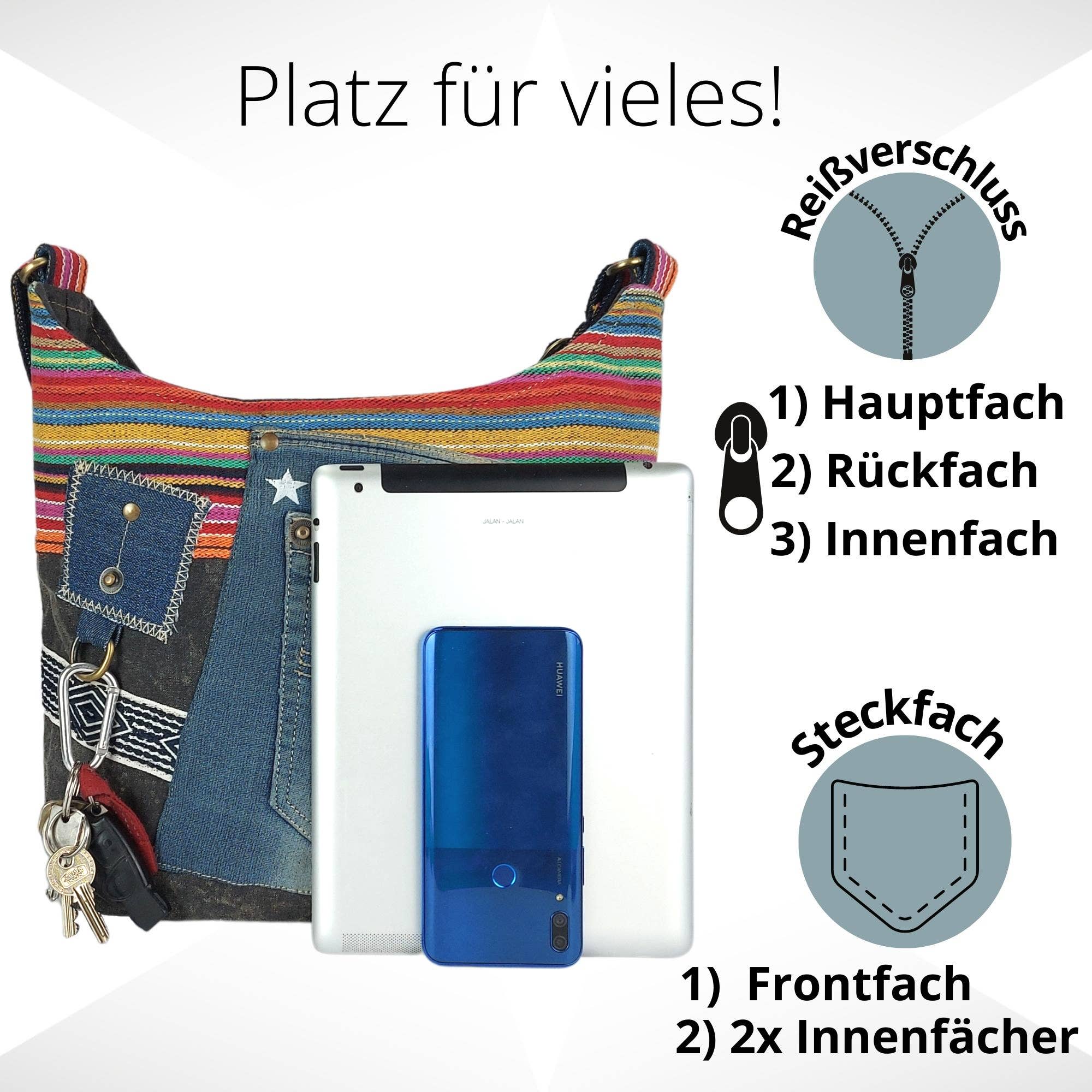 Sunsa - Vendita all'ingrosso Tracolla - Donna - Borsa a tracolla sostenibile Sunsa in jeans Canvaa riciclati6