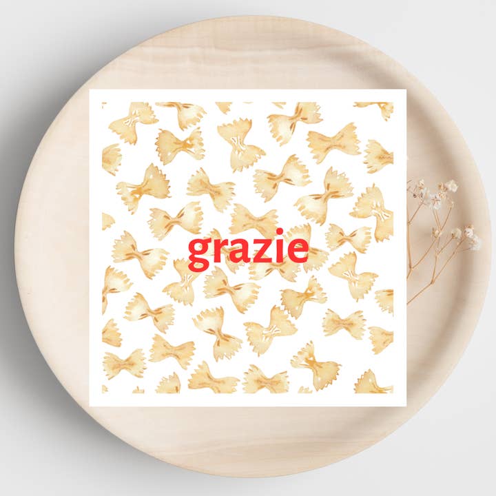 Grazie | Watercolor Card for wholesale by Maria DeVito Palmer Designs LLC