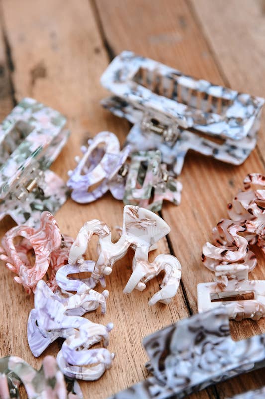 Hairjewelz by Elle - Wholesale Hair Clip - Women's - Hair Clip - Colourclaw S "Marble Rose Gold"3