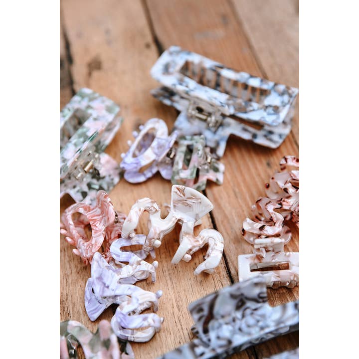 Hairjewelz by Elle - Wholesale Hair Clip - Women's - Hair Clip - Colourclaw S "Marble Rose Gold"3