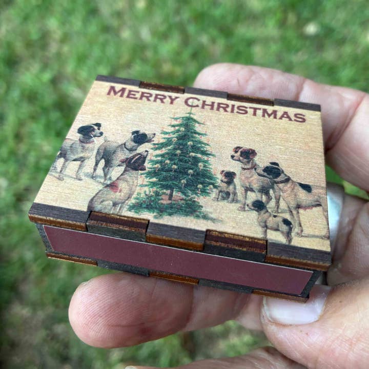 Most Amazing - Wholesale Matches - Matches • Christmas Dogs Wooden Matchbox • Stocking Stuffers2