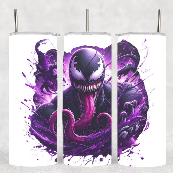 Purple Venom Spider Villain Comic TV Movie Inspired Tumbler for wholesale by The Geek Boutique