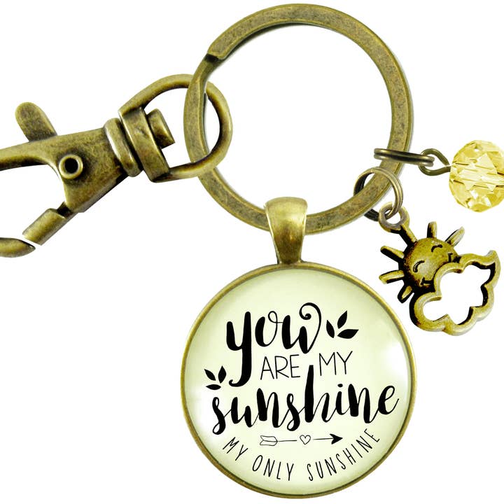 You Are My Sunshine Keychain Style Friendship Pendant ^ for wholesale by Gutsy Goodness