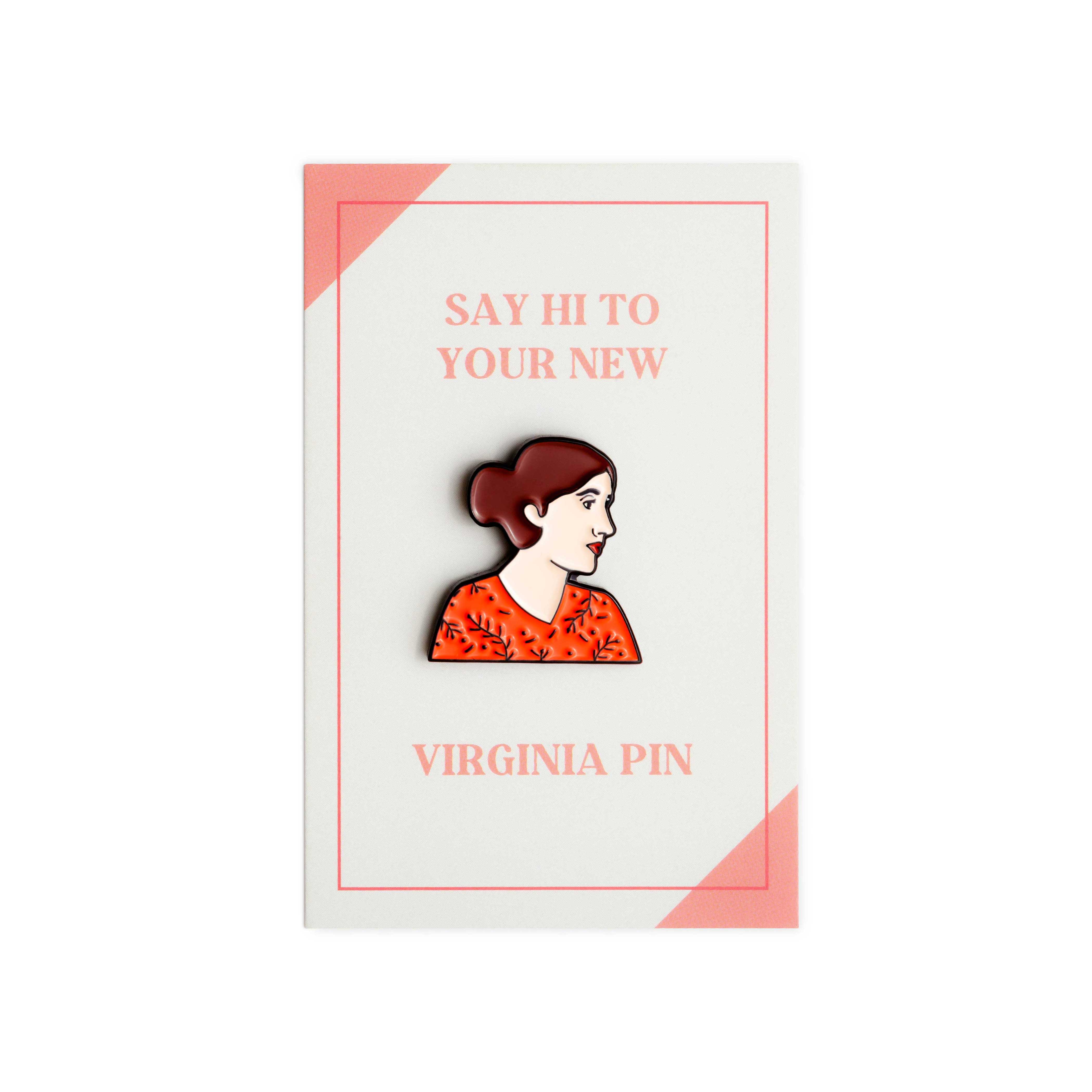 Judy Kaufmann - Wholesale Lapel Pin/Button - Virginia Woolf Enamel Pin for Bookshops2