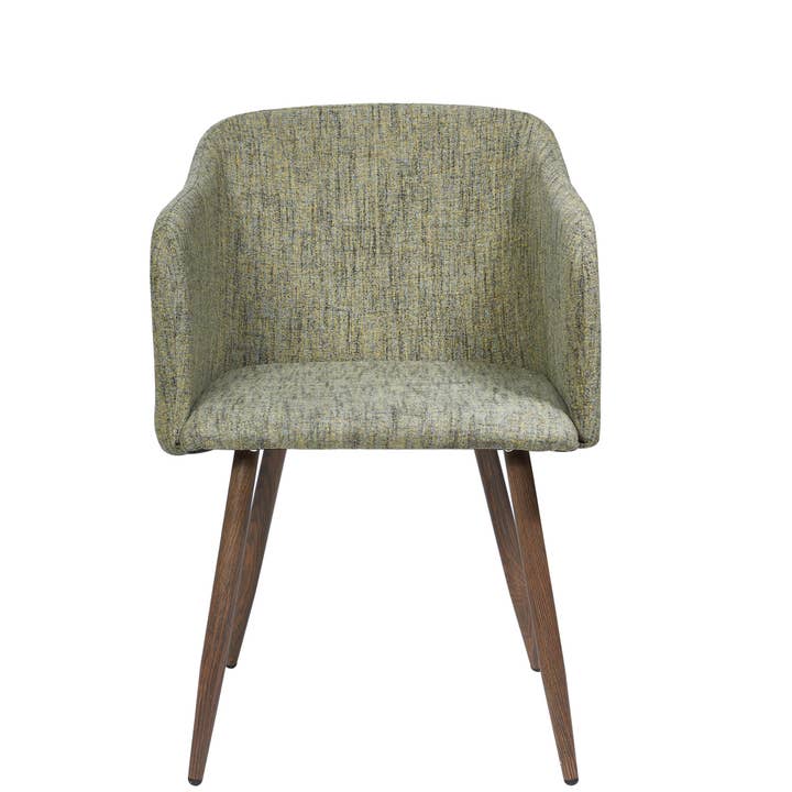 GREENING Ada - Upholstered Armchair In Green Melange Fabric for wholesale on Faire2