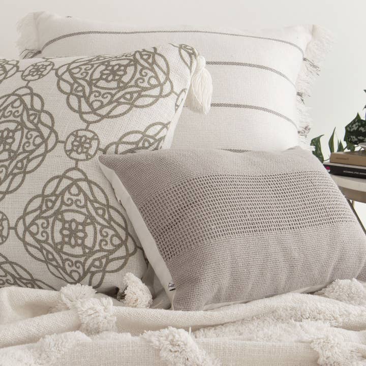 Tajik Home LLC - Wholesale Throw Pillow Cover - Lennox Woven Textured Pillow Cover –Soft, Stylish Decorative18