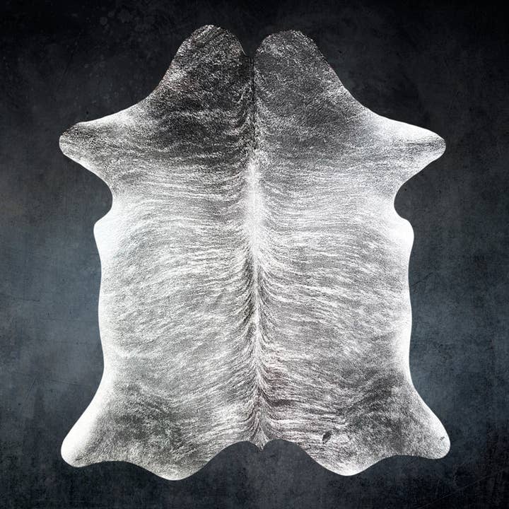 Extra Large Gray Brindle Cowhide Rug Size 6.7x 7.10 ft ---5287 for wholesale by Rodeo