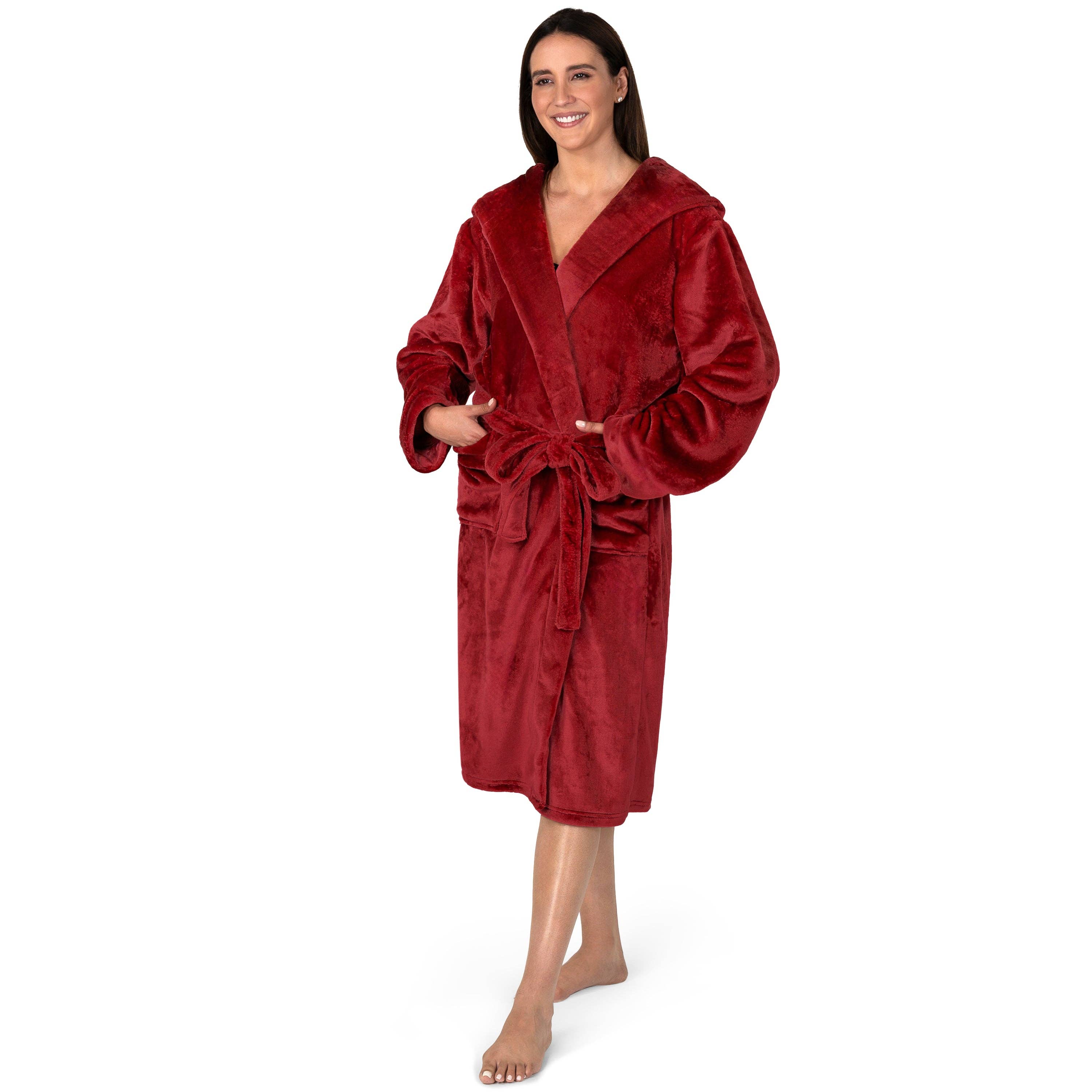 Pavilia - Wholesale Robe - Women's - Women's Classic Fleece Robe with Hood39