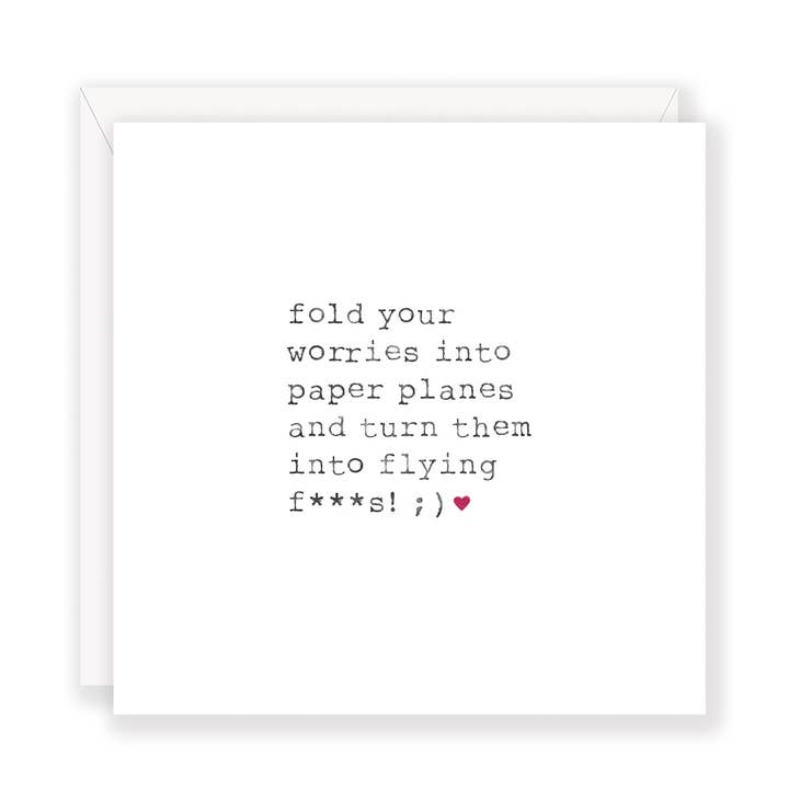 'Flying F****'s' greeting card for wholesale by Sweet Gumball Inc.