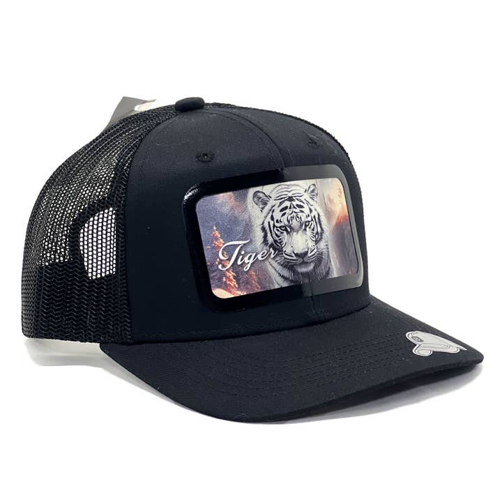 Black Tiger-Premium Trucker Cap, Baseball Caps, snap-back for wholesale on Faire2