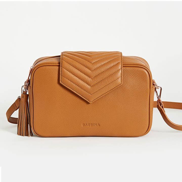 Baebina - Wholesale Nappy bag – Baby - Compact baby bag and pram organiser - Tan leather3