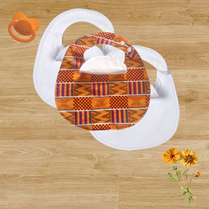 BibEasy Bibs - Wholesale Bib - Baby - 3 Pack Kente BibEasy Bibs