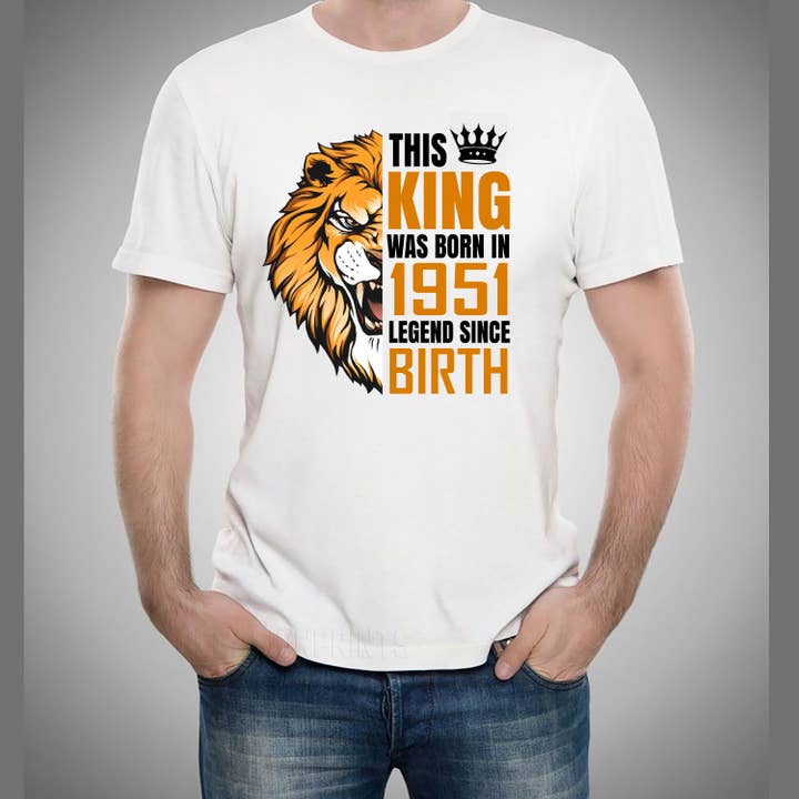LA Shirt Company - Wholesale T-Shirt (Graphic) - Men's - The King Was Born (Choose your Year 1951 to 1960) Men's Tee