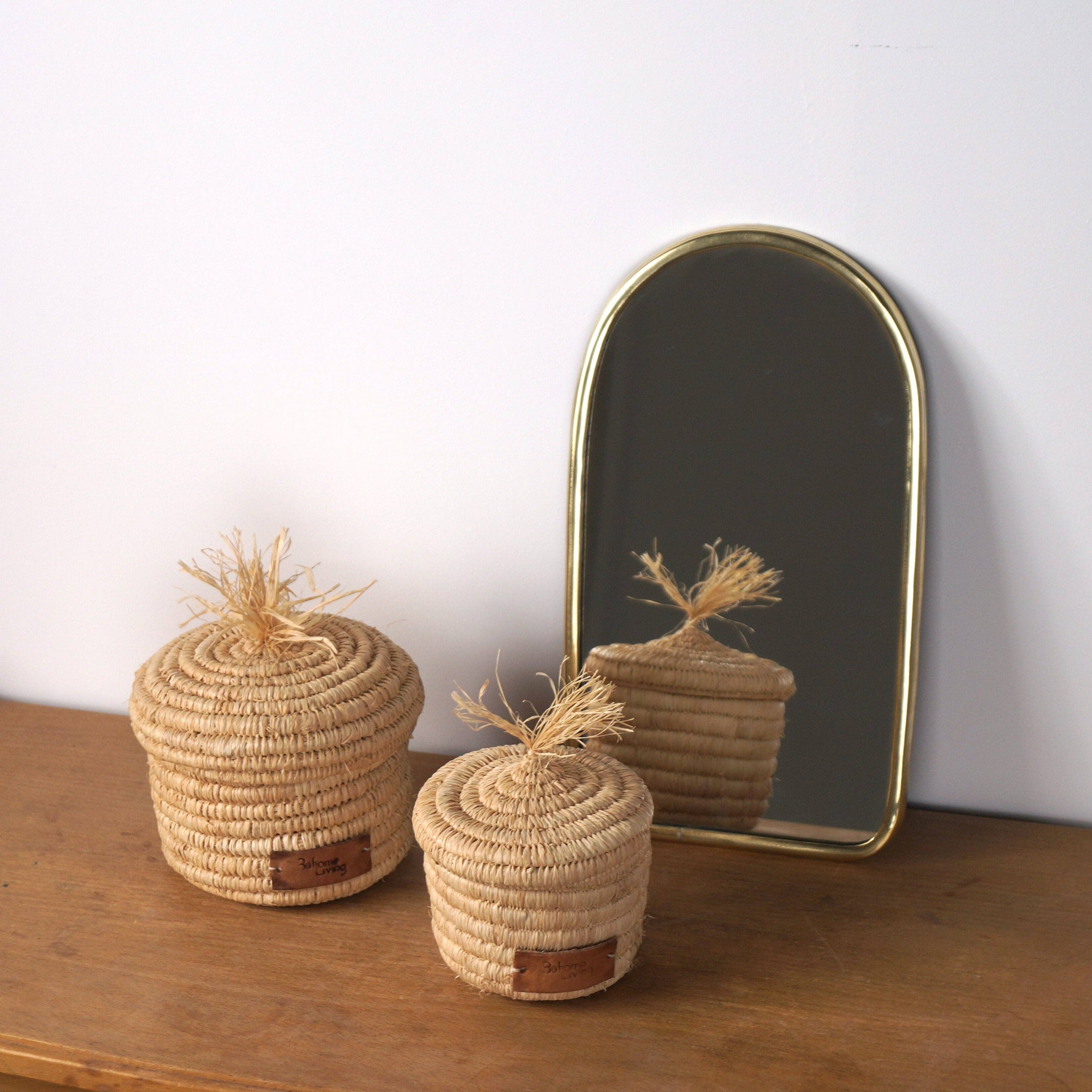 Bohome Living – Espelho de parede por atacado – Espelho em latão dourado com arco2