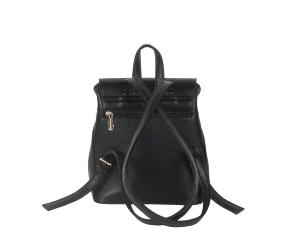 MIA LAROUGE - Wholesale Backpack - Women's - BACKPACK BAG WITH FLAP2