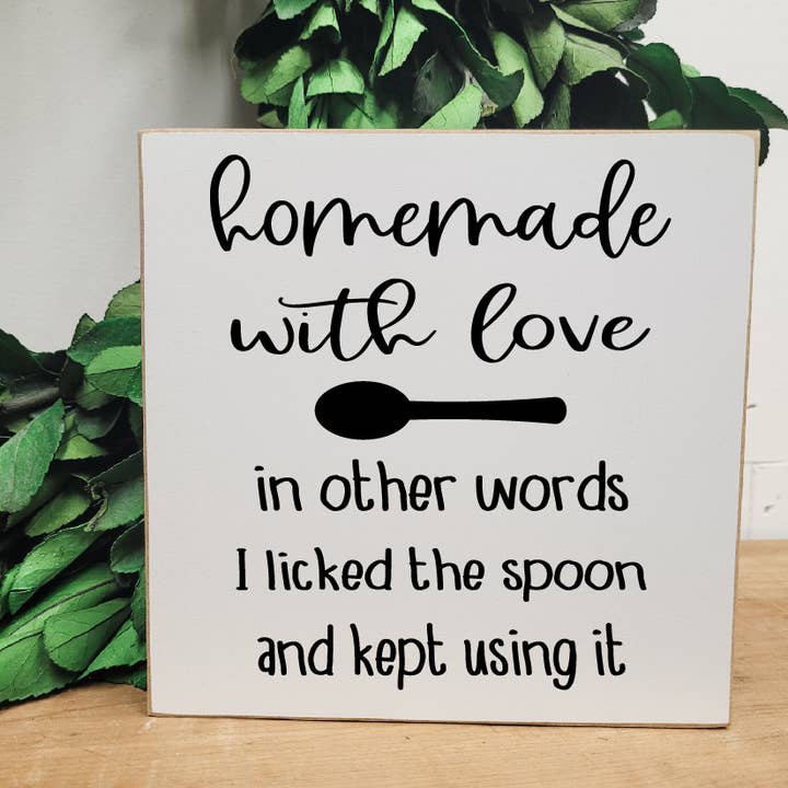 Homemade with love Sit Around Block for wholesale by Studio 29 Eleven