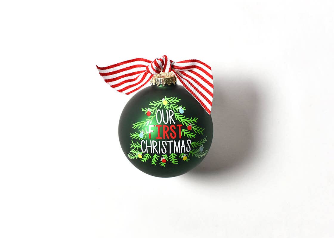 Coton Colors - Wholesale Ornament - Our First Christmas Tree Glass Ornament1