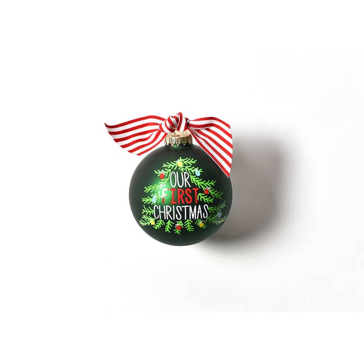 Coton Colors - Wholesale Ornament - Our First Christmas Tree Glass Ornament1