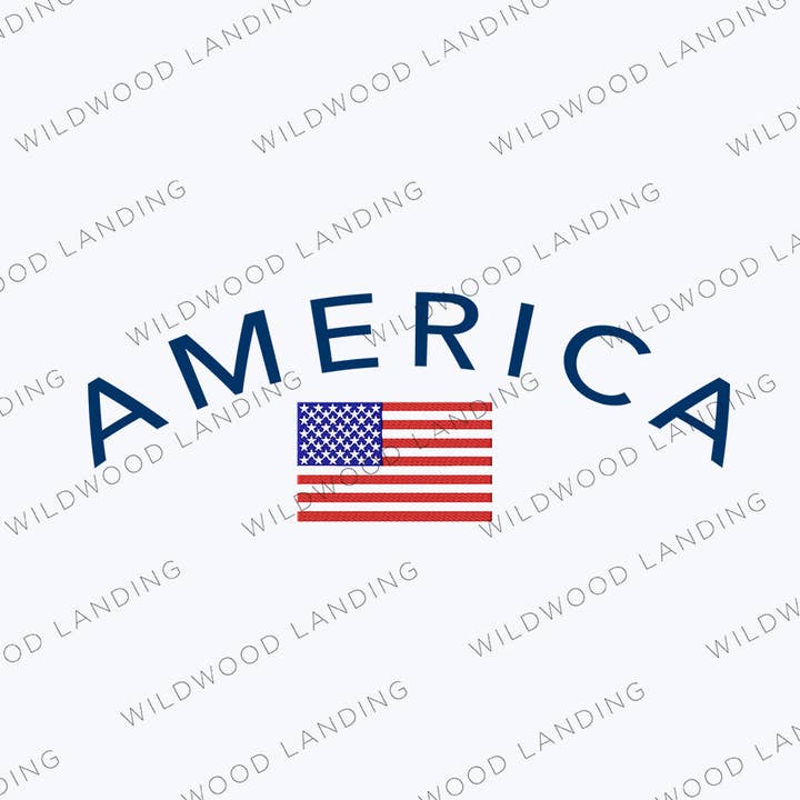 EMB-9166: AMERICA ARC W/ FLAG - OTHER for wholesale by Wildwood Landing
