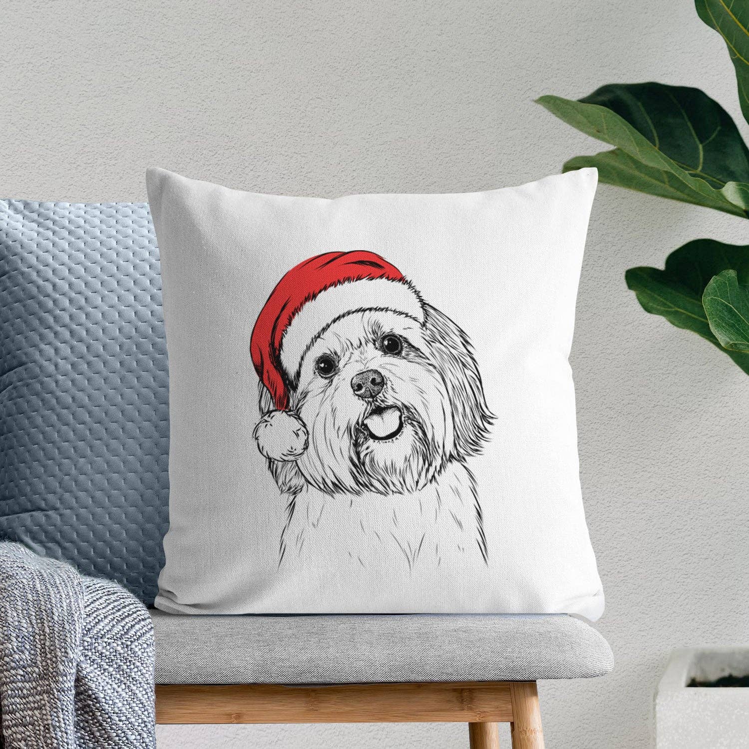 Inkopious - Wholesale Throw Pillow Cover - Nikka the Lowchen - Throw Pillow Cover4